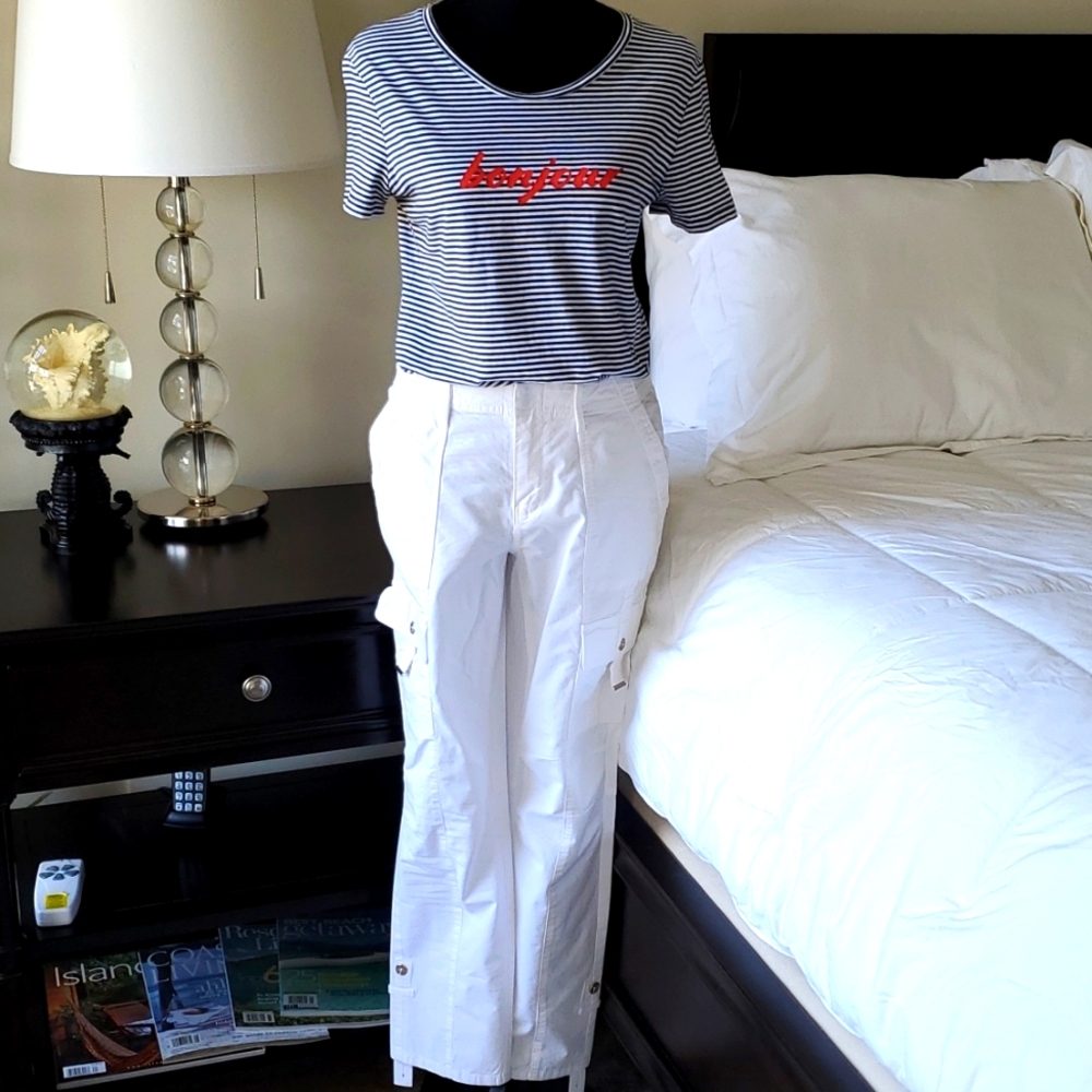 WHBM White Cargo Pants